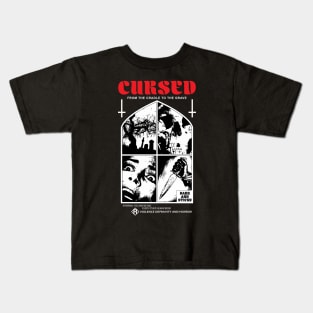 CURSED Horror T-shirt- Horror, Slasher, Metal, Giallo Shirt, Retro Kids T-Shirt